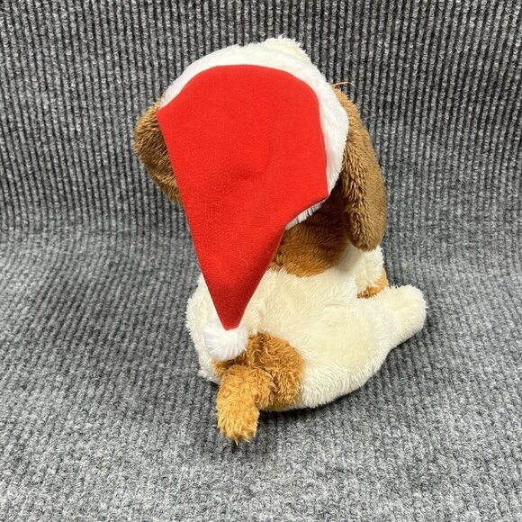 Santa Dog 10” Plush Christmas‎ Hat Stuffed Animal Toy Brown White Dollar General - Picture 7 of 13